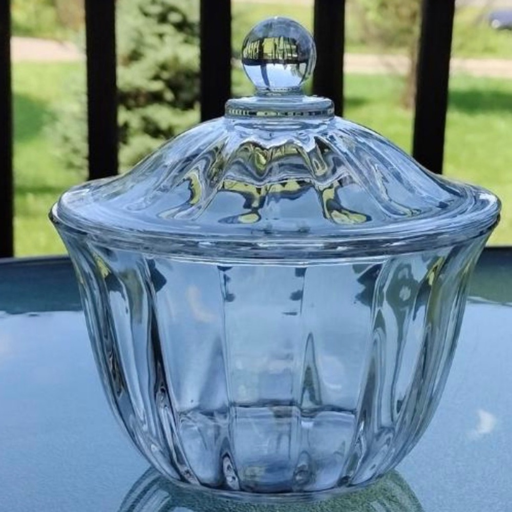 NEW Crystal Indiana Glass Elegance Candy Box Dish w/Lid